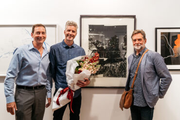 Joe Tattesfield from Walker & Hall, Struan Hamilton, Award Winner, Clive Humphreys, Selector at the 2019 Walker & Hall Gala Award Ceremony.