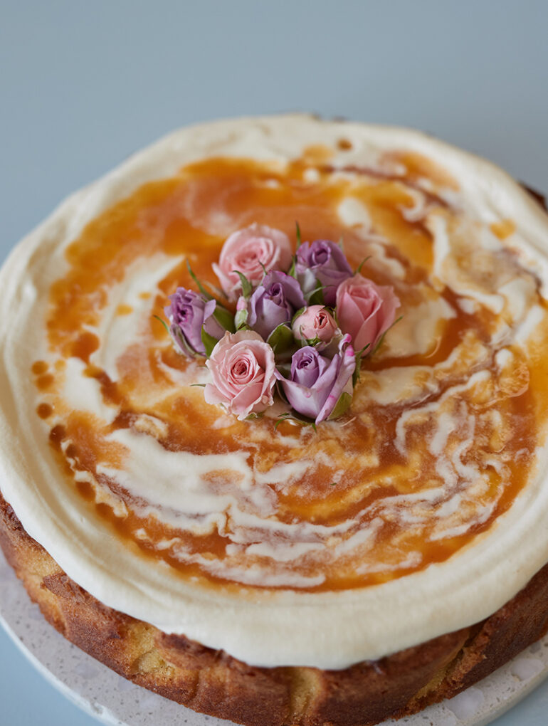 Peaches and cream cake
